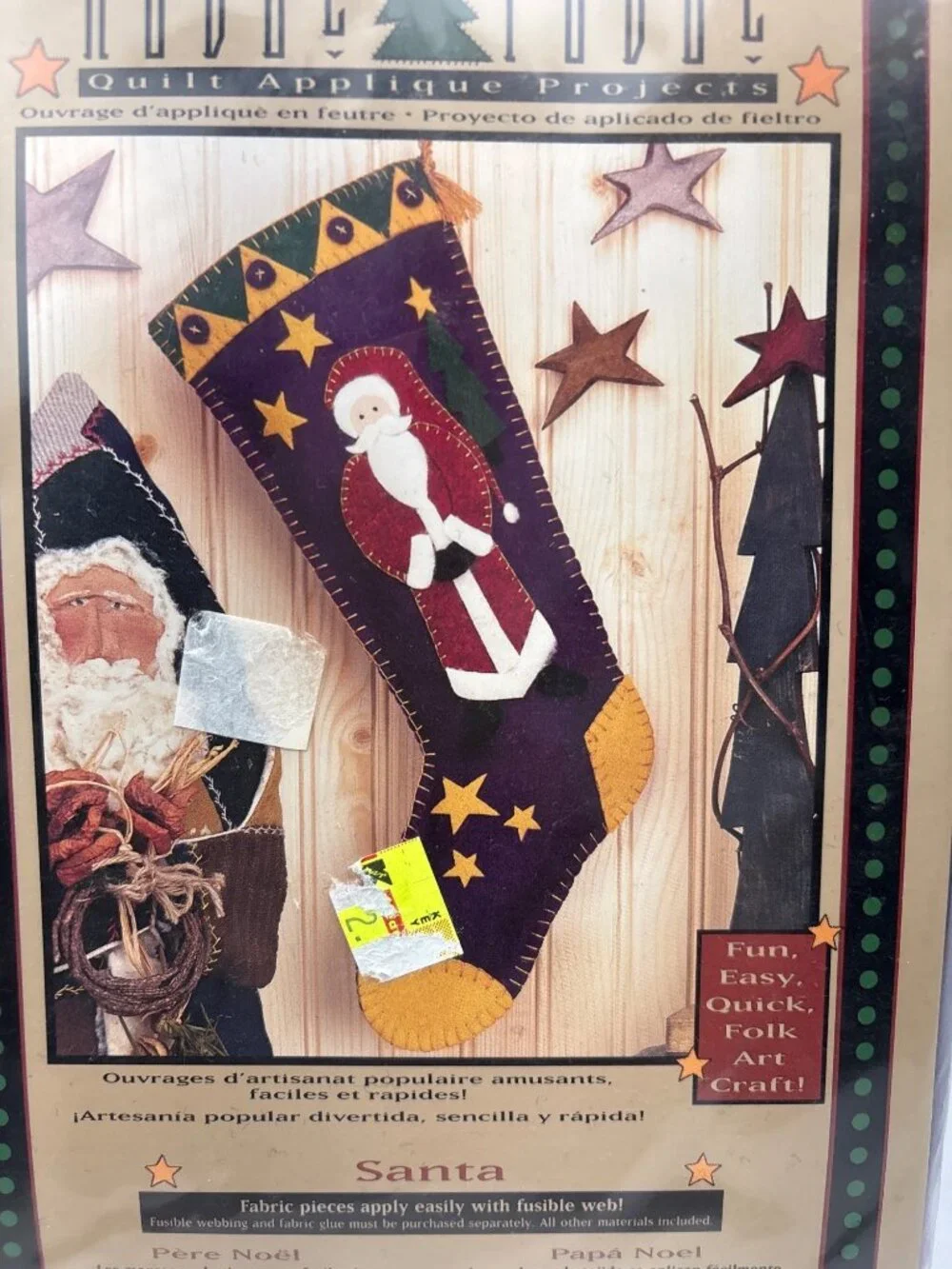 Hodge Podge Quilt Applique Santa Stocking Kit 9